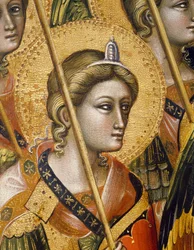 Hiérarchies angéliques, par Guariento di Arpo, tempera sur panneau. Détails.