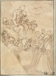 Madone du Rosaire, avec Dominique et d