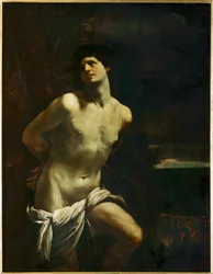 Saint Sebastien martyre dans un paysage - Saint Sebastian in a landscape ...