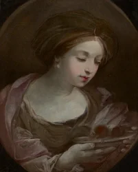 Buste de femme portant un turban