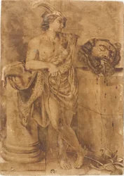 David avec la tête de Goliath