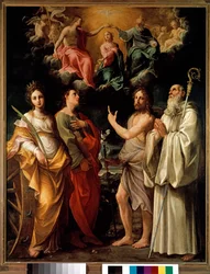 Le Couronnement de la Vierge avec quatre saints (Catherine d