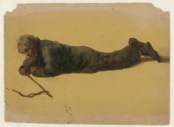 Homme penché en avant