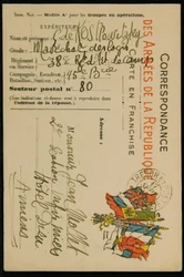 Carte postale autographe à Jean Mollet, datée du 16 septembre 1915