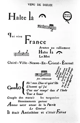 Calligramme par Guillaume Apollinaire: Venez de Dieuze