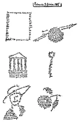 Calligramme, poème, 9 février 1915