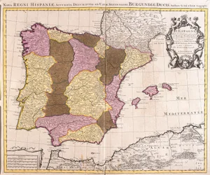 Carte de la péninsule Ibérique, du royaume de Portugal et d
