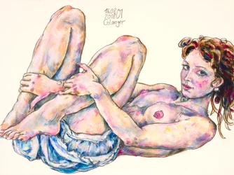 Nu couché, Attente