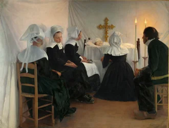 La maison du deuil (peinture sur toile)