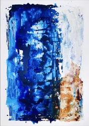 Abstraction bleu profond