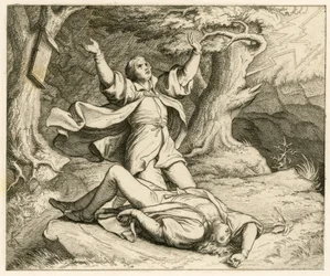 Martin Luther et son ami Alexis (peut-être était-ce son nom) se promenaient et il y eut un orage. Alexis fut frappé par la foudre et il mourut
