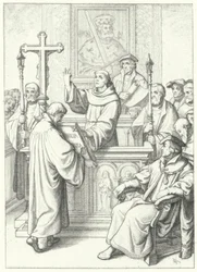 Martin Luther reçoit son doctorat par Andreas Karlstadt à l