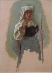 Italienne avec bâton