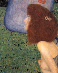 Klimt - Jeune fille au voile bleu, vers 1902-1903