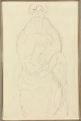 Femme assise de face, vers 1917-18