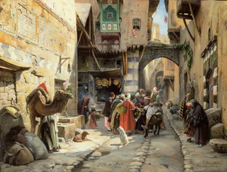 Scène de rue à Damas