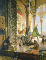 Parvis de la mosquée des Omeyyades, Damas, 1890