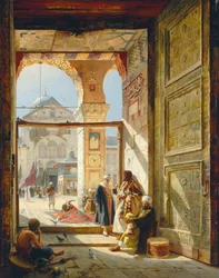 La porte de la grande mosquée des Omeyyades, Damas, 1890