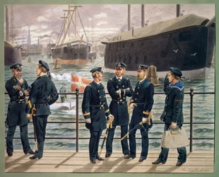 Officiers et troupes de la marine danoise