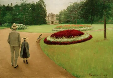 Le parc de la propriété à Yerres