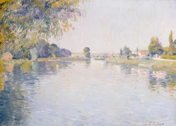 Vue de la Seine et de la rive d’Argenteuil, vers le pont