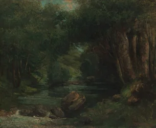 Un ruisseau dans la forêt, vers 1868-77