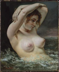 La femme dans les vagues