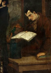 Le poète Charles Baudelaire lisant