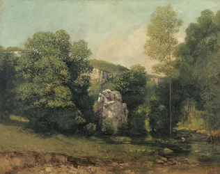 Le ruisseau de la Brême émergeant du Puits Noir, 1865