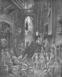Une rue au bord de la rivière, 1872