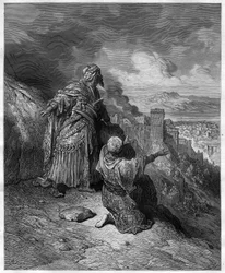 Boabdil quitte Grenade - Abu Abd Allah Mohammed, alias El Chico (Muhammad XII) (1459-1533) le dernier roi arabe de Grenade, illustration de 