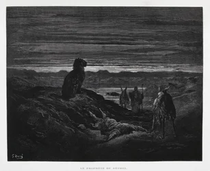 Mort du prophète de Béthel, Illustration de la Bible de Doré