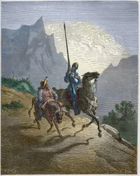 Don Quichotte avec Sancho Panza - Don Quichotte de la Manche par Miguel Cervantes