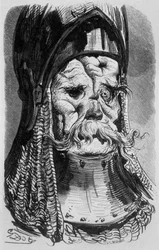Contes drolatiques Un vieux tropuat par Honoré de Balzac dessin de Gustave Doré gravé par Deghouny 1855