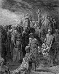 Richard, utilisant des représailles, fit exécuter les captifs - gravure de Gustave Doré
