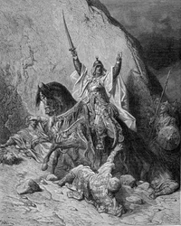 Saladin (1138-1193) (Salah al-Din Yusuf al-Ayyubi (al-Ayyubi). Gravure par Gustave Doré. 19e siècle.