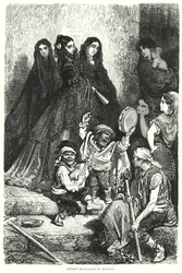 Musiciens de rue à Séville (gravure)