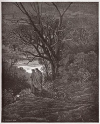 La Divine Comédie, Inferno, Chant 1 : La louve apparaît - par Dante Alighieri (1265-1321) - Illustration par Gustave Doré (1832-1883)