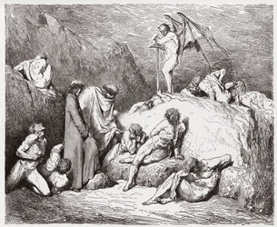 La Divine Comédie, Enfer, Chant 28: Semeurs de discorde mutilés dans la neuvième bolgia - Illustration de Gustave Doré