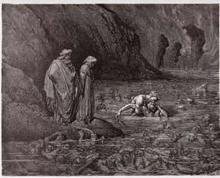 La Divine Comédie, Enfer, Chant 32 : Ugolin ronge la tête de l