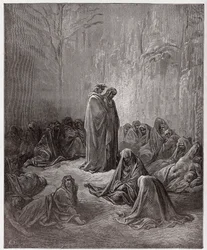 La Divine Comédie, Purgatorio, Chant 13 : Les âmes des envieux - par Dante Alighieri (1265-1321) - Illustration de Gustave Doré (1832-1883)