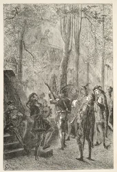 Les Réjouissances du Mariage de Sir Gareth, des Histoires des Jours du Roi Arthur par Charles Henry Hanson, pub.1898