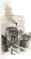 Vue de la rivière Bièvre à Paris (Saint-Juirs)