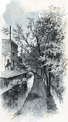 Vue des deux rivières Bièvre depuis le Boulevard d
