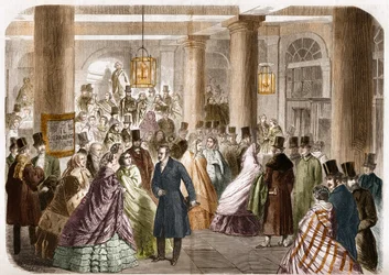 Le théâtre italien (Salle Ventadour) à Paris en 1858. Dessin de Gustave Janet, gravure de Jahyer.