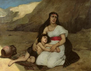 Femme arabe et son enfant, 1877