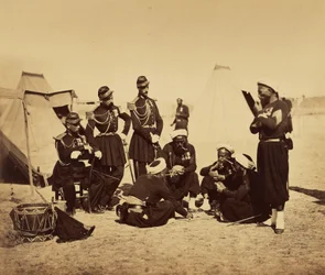 Camp de Châlons: Zouaves de la Garde au Bivouac