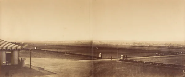 Panorama du camp de Châlons (six photographies dans trois cadres)