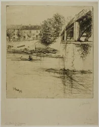 Le pont de Gournay, de côté