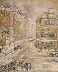 Rue de Clignancourt sous la neige, 1924